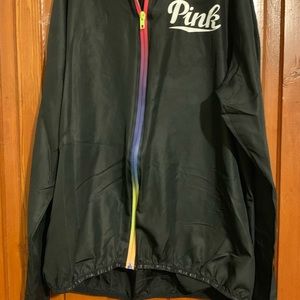 Pink windbreaker jacket